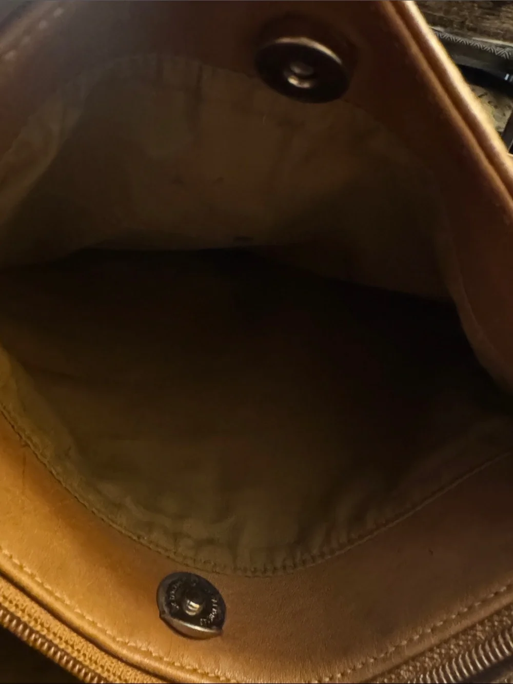 Tignanello Cognac Brown Leather Messenger Crossbody